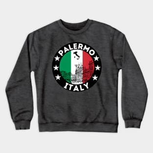Palermo City Skyline, Italian Flag Crewneck Sweatshirt